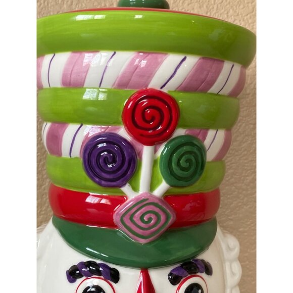 One Hundred 80 Degrees Nutcracker Cookie Jar Christmas Ceramic Candy Soldier - Picture 12 of 12